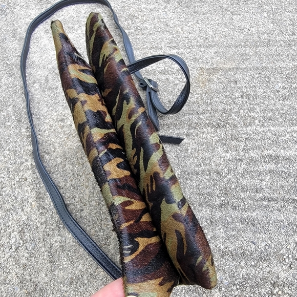 LAGGO City Bag Camo Calf Hair Studded  Crossbody Purse or Wristlet - Picture 4 of 11